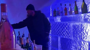 Inside Big Sky Resort's snow bar built at 9,000 feet