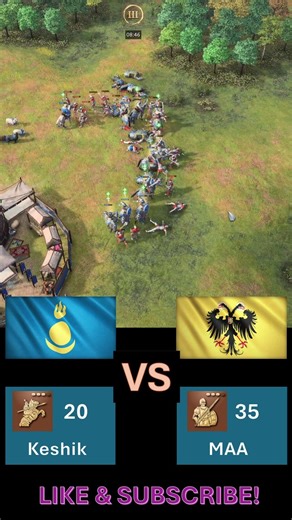Kurultai Keshik vs Heavy Maces HRE MAA | Age of Empires IV