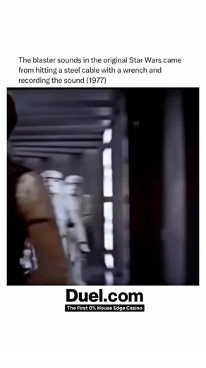Historic Moments on Instagram: "The iconic blaster sound in Star Wars wasn’t created with digital effects. It came from sound designer Ben Burtt striking a metal cable on a radio tower and capturing the sharp, ringing twang it made. That simple real-world recording became the signature blaster effect we all recognize today, helping give the Star Wars universe its gritty, lived-in feel."