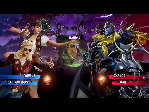 MARVEL VS. CAPCOM: INFINITE Chun-Li Alt.,Captain Marvel Alt. Gameplay In Arcade Mode