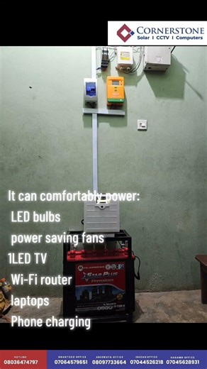 We just completed the installation of 1.5kVA Afripower Inverter paired with Starplus Tubularbattery