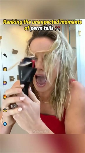 Ranking the unexpected moments of perm fails✂️ #haircut#funny#makeup#shorts