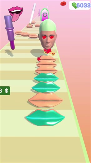 Lips Stack Run Master Game #84 #lipstick #shorts #games