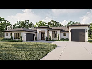 Mediterranean Style House Plan with RV Garage | Altman