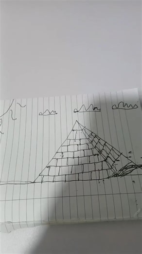 How to draw desert pyramid #drawing #artshorts #talented #drawingtutorial #subscribe