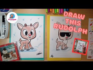 “How to Draw Rudolph for Kids! Easy Step-by-Step with Markers & Crayons (Teacher vs Student!)
