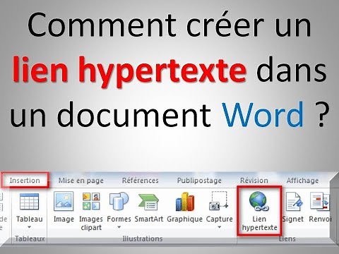 Comment créer un lien hypertexte dans un document Word ?