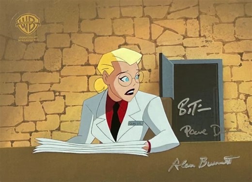 "MAD LOVE (HARLEY QUINN)" BATMAN THE ANIMATED SERIES Original Animation Cel (Signed by Bruce Timm, Paul Dini & Alan Burnett)