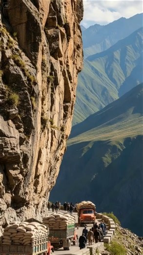 Canyon cliff collapse in danger! Urgent road conditions detected. #disasterrescue #landslide