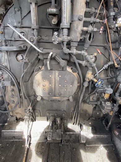 Firebox of a steam train #trainfirebox