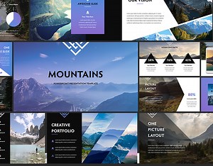 Mountains - PowerPoint Presentation Template - Olga Kuzminykh