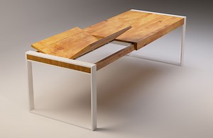 Table à manger extensible, table à rallonge blanche, mécanisme papillon, bois de chêne massif huilé, pour 10-12 personnes. WHITE CLIFF - Etsy France