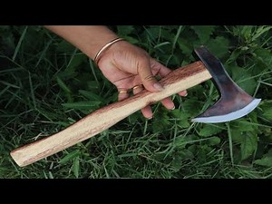 Blacksmithing - Forging A Black Axe From Leaf Spring.