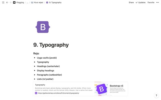 Bootstrap 9. Typography