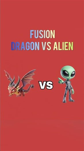 DRAGON VS ALIEN #fusion #dragon #alien #shorts