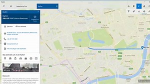 Finde die beste Route, indem du in der Karten App [Wegbeschreibung] auf der [Windows Ink]-Symbolleiste wählst und dann eine Linie vom Startpunkt zum Ziel zeichnest. | Windows