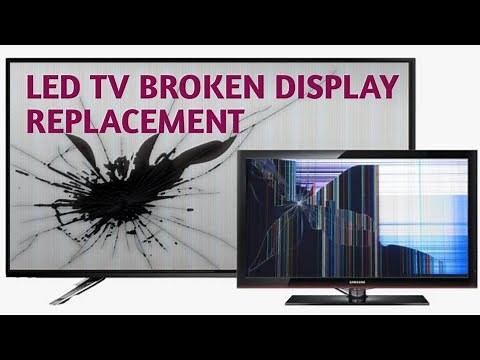 how to fix LCD/LED tv broken or (cracked panel).....📺📺📺