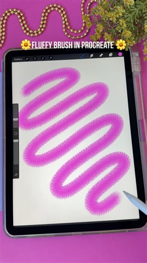 Fluffy Brush in Procreate ✨☺️ #shorts #procreate #procreatetutorial #tutorial #brush