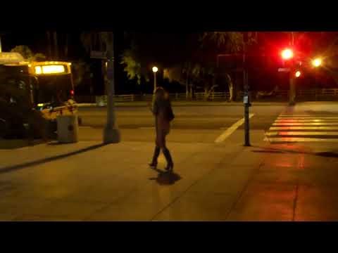 Drunk Hot Blonde Girl Stumbling Through the Streets in Her Kneehigh Boots.
