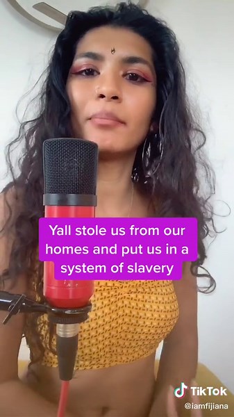 Fijian Coolie Woman Rapping History in Fiji Hindi and English