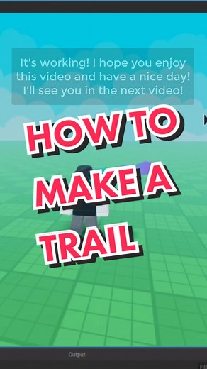 How to Make a Trail #roblox #fyp #robloxstudio #robloxstudiotips #trending #tutorials #tips #howto #robloxgame #robloxdev #foryou