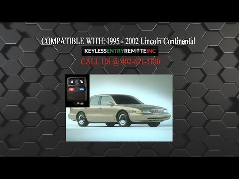 How To Replace Lincoln Continental Key Fob Battery 1995 2002