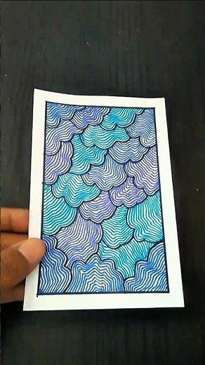 The art of drawing a 3-color zigzag pattern that is connected to each other✍️#drawing #art #fyp #...