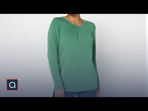 Denim & Co. Essentials So Soft Jersey Ruched Neck Top | QVC
