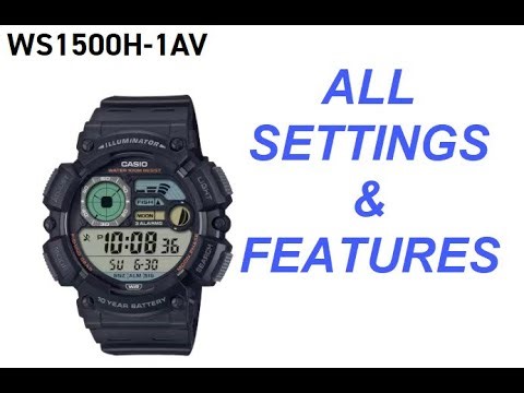 All Settings and Features on the Casio Fishing Timer (WS1500H-1AV)