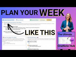 OneNote Daily & Weekly Dashboard Tutorial | How to Plan Your Week for Work - Ultimate OneNote Hub