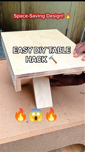 Easy DIY Folding Table Project | 3-Leg Wooden Table Idea #shorts #woodworking #diy