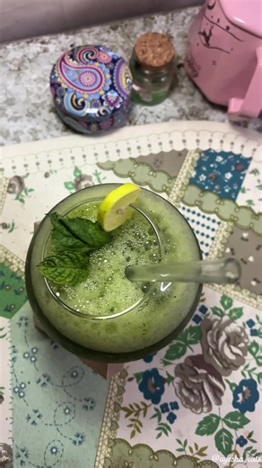 Mint Margarita ⸻ Ingredients: \t•\tFresh mint leaves – ½ cup \t•\tLemon juice – ¼ cup (about 2 lemons) \t•\tSugar – 2 tbsp (adjust to taste) \t•\tBlack salt – ¼ tsp \t•\tRegular salt – a pinch (plus some for glass rim, optional) \t•\tIce – 1 cup \t•\tWater – ½ cup (or soda for fizz) \t•\tLemon slices & mint – for garnish ⸻ Instructions: \t1.\tBlend mint, lemon juice, sugar, black salt, regular salt, and water until smooth. \t2.\tStrain if desired. \t3.\tAdd ice and blend again for a slushy textu