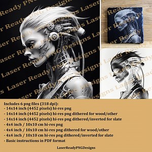 Cyberpunk Terminator Laser PNG File: 4x4, 14x14 Dithered Designs (digital Download) - Etsy UK