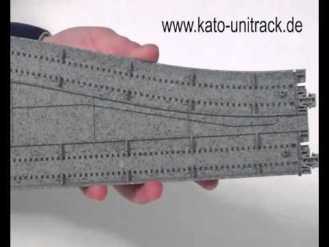 KATO UNITRACK Spur N (1:160), Bahnhofseinfahrt 2-gleisig mit Betonschwelle