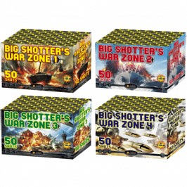 Big Shotter Fireworks Warzone - 200 Shot Compound Cake