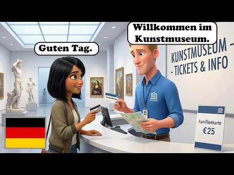 Improve Your German: 10 Dialogues at the Museum (A1-A2 Level)