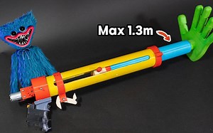 可伸缩自动收回手臂！手工制作波比的游戏世界同款grab pack!!