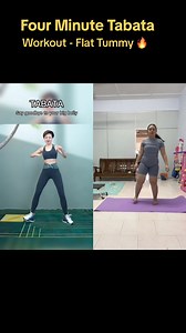 Four minute tabata workout - flat tummy 🔥 #workoutmotivation #homeworkout #tabata | Martina Natalia