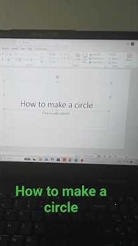 how to make a circle in PowerPoint (my first short)