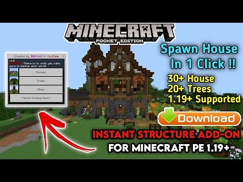 Instant Structure Mod For Minecraft PE 1.19 | Instant Structure Add-on Mcpe