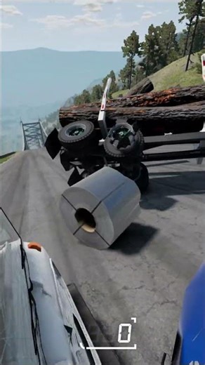 Cars vs 5 Ton Steel Coil #beamngdrive #beamng #beamngcrashes