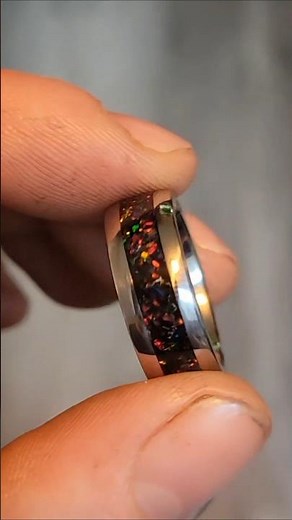 making a simple inlay ring. #art #jewelry