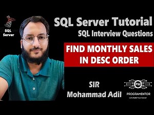 Find Monthly Sales In Descending Order | SQL Interview Questions | SQL Tutorial | SQL (Hindi/Urdu)