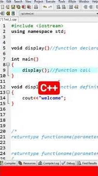 function in cplusplus