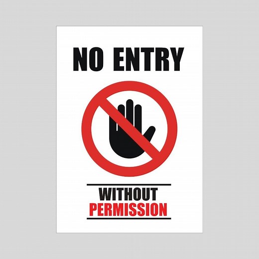 No Entry" Sign PDF - Do Not Enter Sign, A4 Size, Instant Download for Home, Office, or Event Use - Etsy