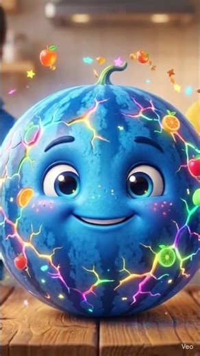 **Magic Blue Watermelon Sparkle! 🍉✨ 3D Animation #Shorts #USA