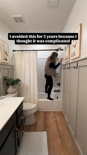 Ashley Brandfass on Instagram: "Wait until the end… my favorite part is when things get a little chaotic 😂 I avoided changing my showerhead for 3 years because I thought it was complicated. Turns out it literally twists off, twists on, and you don’t even turn off the water. Comment SHOWER for a link to this game-changing shower head from @theseventy.co #diybathroom #ad #seventypartner #seventydifference"