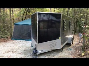 Unique Cargo Trailer to Camper Conversion - check out the kitchen!