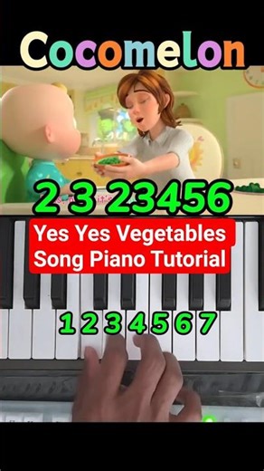 Yes Yes Vegetables - Piano Tutorial #shorts #cocomelon #pianotutorial