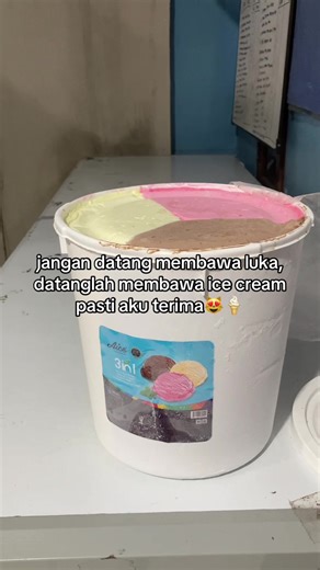 datang ko bawa luka, bawa ice cream lah seember😋🍦 #fyp #trending #viral #icecream #favorite